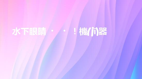 水下眼睛！機(jī)器人的新視角，探索深海奧秘，解鎖未知寶藏？
